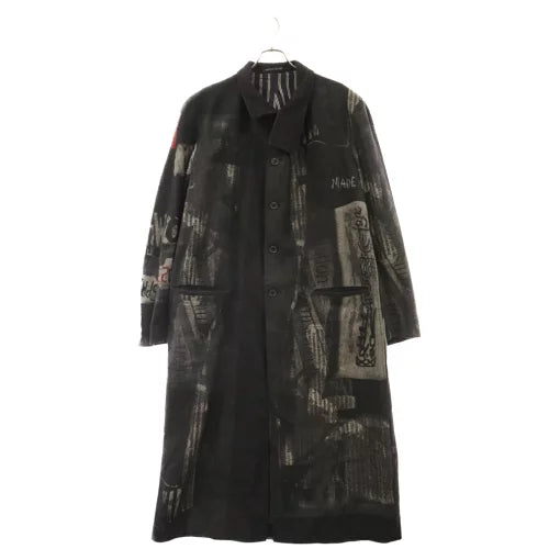 Yohji Yamamoto POUR HOMME 23ss graphic long coat HZ-J23-026