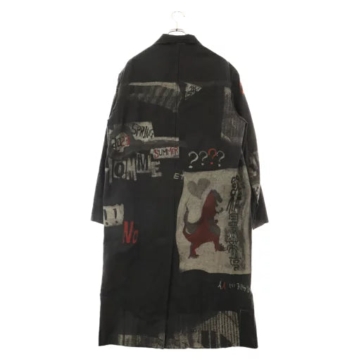 Yohji Yamamoto POUR HOMME 23ss graphic long coat HZ-J23-026