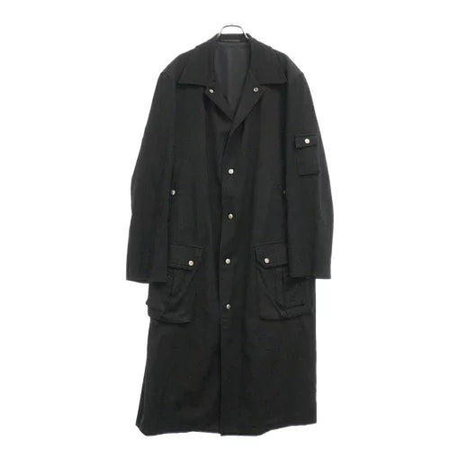 Yohji Yamamoto POUR HOMME wool mixed trench long coat HN-C03-104