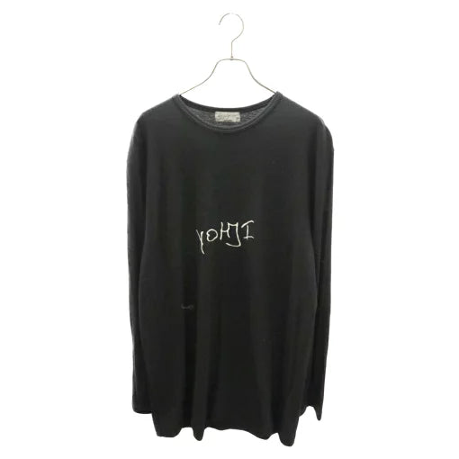 Yohji Yamamoto POUR HOMME 19ss logo wool long shirts sweater HK-T44-174