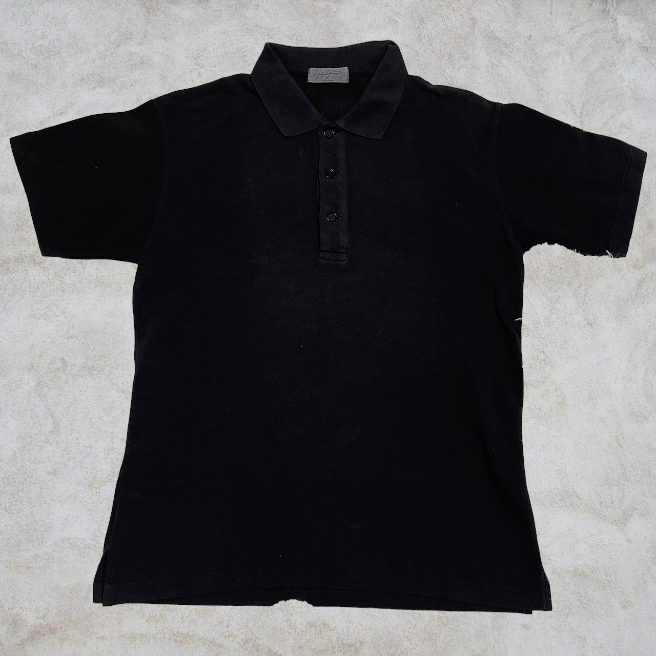 Yohji Yamamoto Pour Homme 19ss Classic Cotton Black Polo HH-T70-550