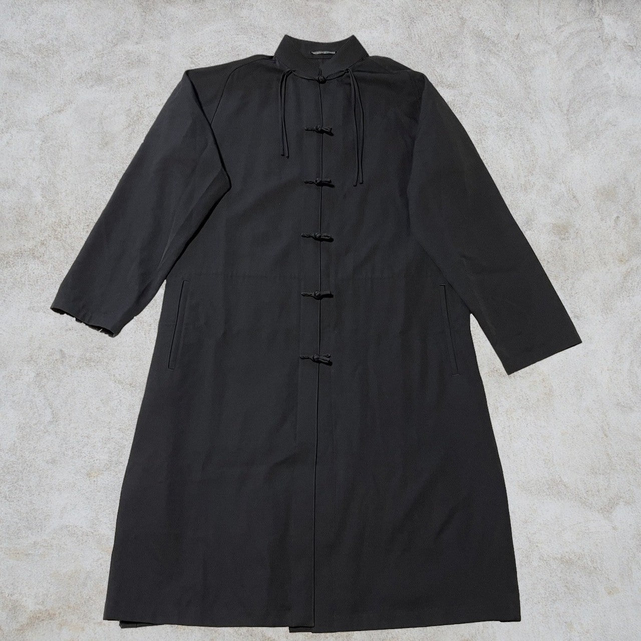 Yohji Yamamoto Pour Homme Double Gauze Wrinkle Gabardine Cheongsam Dress HD-D04-100