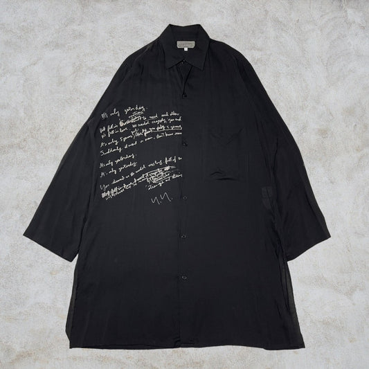 Yohji Yamamoto Pour Homme 19ss tencel lyric shirts HH-B62-295
